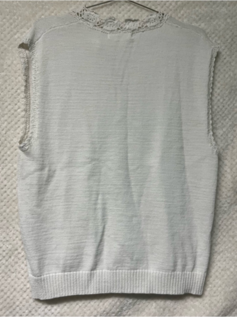 Grade and Gather Bentley Trim Sweater Top Sleeveless Cotton Crochet Medium NWT - Picture 10 of 12
